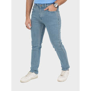 Pantalon en denim confortable 100 % coton en tissu jersey, faible MOQ - Product Image 3