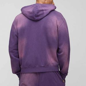 Sudadera con Capucha Personalizada 100% Algodón, Estilo Urbano, Lavada, Decolorada por el Sol, con Cremallera, para Hombre, Calidad Premium, Sudadera Moderna - Product Image 3