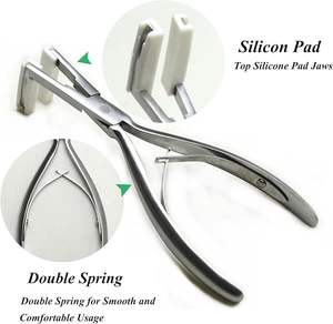 คีมเทปสำหรับการต่อผมแผ่นซิลิโคนสแตนเลส - Product Image 6