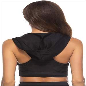 Vente chaude Lady's Plus Size Soutien-gorge de sport élastique absorbant la sueur avec conception à capuche en maille pour le yoga, le fitness et la course à pied - Product Image 3