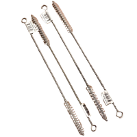 Personnalisé En Acier Inoxydable Pas Cher Prix Nylon Matériel Fil D'acier Poignée De Nettoyage Tube Bouteille Brosses