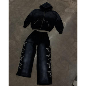 2025 último diseño pantalones Cargo chándal hombres polar algodón peso pesado chándal de gran tamaño hecho por Hanger Impex - Product Image 2