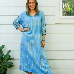 Women's Plus Size Casual Dresses Hand-Tie Dye <b>Kaftan</b> Boho Abaya Beach Cover <b>Summer</b> Caftan Straight Silhouette Tie Dye Swimwear - Product Image 1