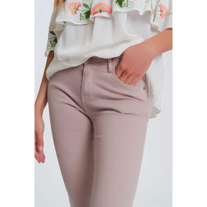 Pantalones Vaqueros Acampanados de Cintura Alta, Súper Ajustados, Color Rosa, Talla XL Plus, Transpirables, Estilo Baggy con Corte Recto - Product Image 4