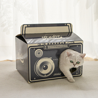 Gratte-chat pliable en usine Radio de luxe Papier ondulé interactif pour gratter les chats