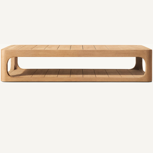 โต๊ะกาแฟกลางแจ้งสไตล์โมเดิร์น ทำจากไม้สักที่ทนทานและสวยงาม เหมาะสำหรับชายหาดและระเบียงหน้าบ้าน - Product Image 3