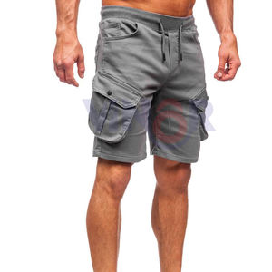 Pantalones cortos Cargo deportivos de otoño para hombre, pantalones cortos Cargo holgados con múltiples bolsillos transpirables de secado rápido para correr, venta al por mayor, personalizados - Product Image 1