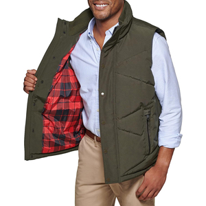 Street-wear Warm <b>Quilted</b> Multicoloured Puffer Jacket Breathable Custom OEM Designs Men's Casual Puffer Vest & <b>Waistcoat</b> - Product Image 5