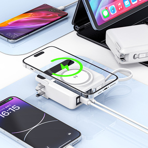 Có thể tháo rời AC cắm thiết bị điện tử All-in-1 ngân hàng điện 10000mAh miễn phí shippings mặt hàng pd20w xu hướng AC sạc 10W với phí Cáp - Product Image 4