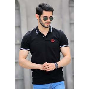 Camiseta Polo Delmont para Hombre, 100% Algodón, Diseño Sólido Básico, Transpirable, Tejido de Punto, Color Oscuro, Parches Bordados, Tallas Grandes XL 6XL - Product Image 1