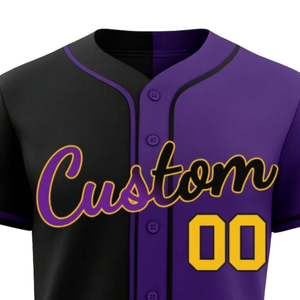 ผลิตเสื้อเบสบอลแบบติดกระดุมทั้งตัวจากผ้าโพลีเอสเตอร์ 100% ระบายอากาศได้ดี พร้อมบริการพิมพ์ชื่อและหมายเลขด้วยเทคนิคซับลิเมชั่นตามแบบที่ลูกค้าต้องการ - Product Image 4