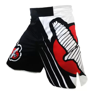 Shorts de combat MMA personnalisés pour hommes - Tissus recyclés véganes, écologiques, anti-plis, séchage rapide, style décontracté - Product Image 2