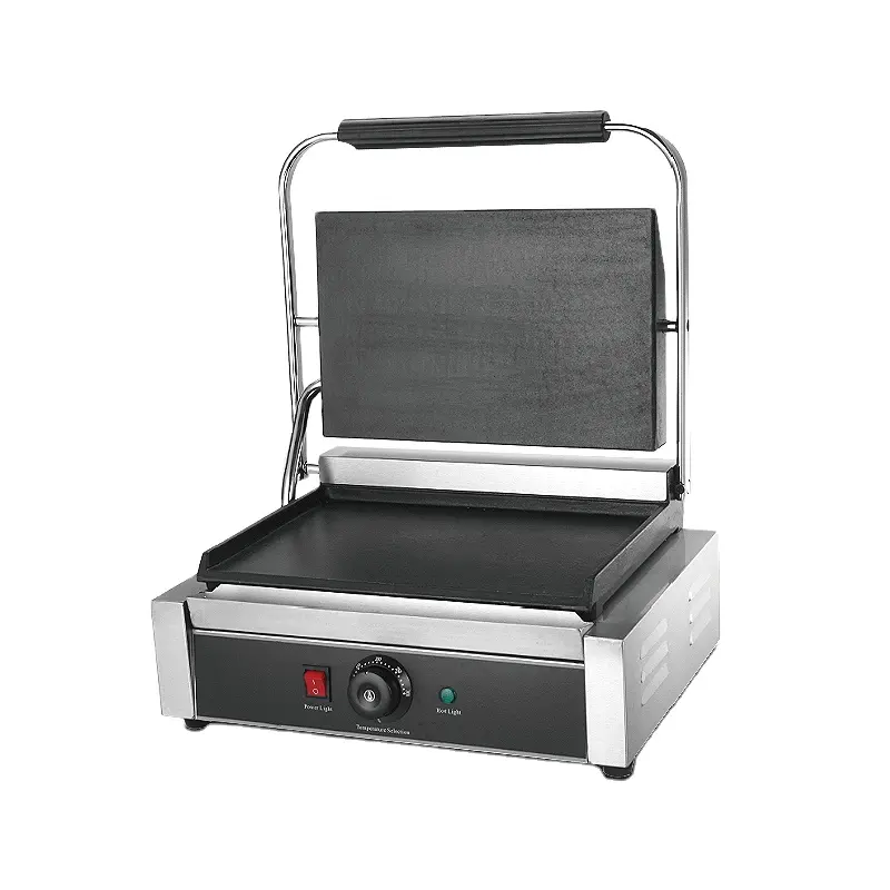 New Product Factory Price Single-head Non-stick Commercial Sandwich Maker Smokeless Indoor BBQ Grill