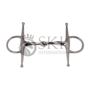 Venta al por mayor de bolas de cobre de articulación única Western Snaffle Bits de acero inoxidable para montar a caballo, pieza de boca OEM Fl Cheek, caballo de gran oferta - Product Image 2