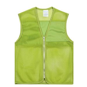 Gilet de sécurité en polyester personnalisable à capuche, multi-poches, haute visibilité, avec doublure unie personnalisée - Product Image 3
