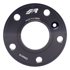 2 entretoises de roue noires 16mm 5x120 centrage 72.6 avec bull. - Product Image 2