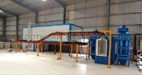 Usine de revêtement en poudre par lots à usage intensif avec fonctionnement manuel ou automatique pour armoires métalliques disponible pour l'exportation