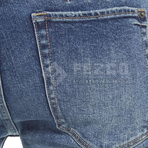 กางเกงยีนส์ขายาวสำหรับผู้ชายกางเกงยีนส์สีทึบออกแบบโลโก้ได้ตามต้องการ - Product Image 5