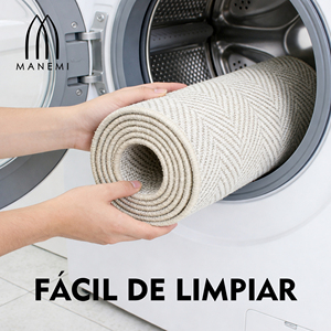 Tapis d'intérieur moderne de qualité supérieure, tissage plat, texture chevrons, doux, antidérapant, pour salon, lavable et pliable - Product Image 6