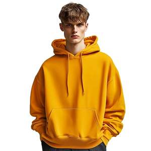 Plus Sized Sweatshirt <b>Men's</b> Oversized Hoodie Chrome Yellow Drop Shoulder Baggy Style Hoodie 100% Cotton <b>Thermal</b> Custom Logo - Product Image 1