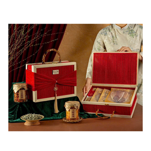 Panier en bambou tressé de style vintage avec couvercle, boîte cadeau artisanale écologique pour le festival du Tet et les fêtes - Product Image 6