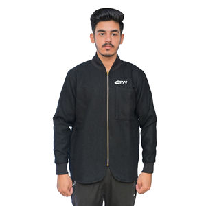 Chaqueta Bomber Gótica para Hombre, Bordado en Lona, Cuello Alto, Larga, Delgada, Ligera, Cortavientos, Informal de Invierno - Product Image 1