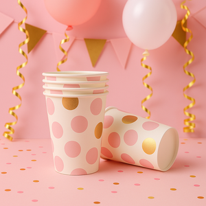 <span class=keywords><strong>Gobelets</strong></span> en papier <span class=keywords><strong>personnalisés</strong></span> à pois pour décorations de fête <span class=keywords><strong>Gobelets</strong></span> jetables à pois colorés pour <span class=keywords><strong>anniversaire</strong></span>, mariage, baby shower - Product Image 3