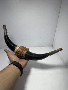 Célébration de Noël naturelle, cornes de bœuf montées, paires de cornes, cornes de vache polies - Product Image 3