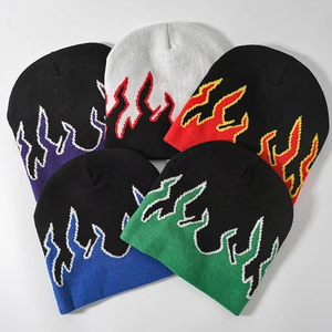 Hot Selling Unisex Winter Warm Beanies High Quality All Printed Spandex/Cotton Knit <b>Hats</b> Custom Logo Streetwear Sports Travel - Product Image 6