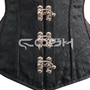 คอร์เซ็ททรงโบรเคดเสริมโครงเหล็กแบบโอเวอร์บัสต์  คอร์เซ็ทกระชับสัดส่วนสไตล์โกธิค แฟชั่นเสื้อท่อนบนกระชับรูปร่าง - Product Image 5