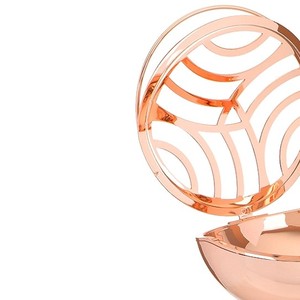 Brûleur d'encens Bakhoor en métal et bois doré rose de luxe avec un design de couvercle moderne Décoration d'intérieur arabe du Moyen-Orient Cadeau - Product Image 6