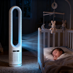 <span class=keywords><strong>Ventilador</strong></span> Inteligente sin Aspas - Control por Voz con Asistente <span class=keywords><strong>de</strong></span> <span class=keywords><strong>Google</strong></span> y Alexa, con Función <span class=keywords><strong>de</strong></span> Purificación <span class=keywords><strong>de</strong></span> Aire, Filtro HEPA - Product Image 2