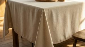 En stock : Ensemble de housses de chaise de salle à manger modernes en lin, couverture en polyester tissé, nappes personnalisées pour événements - Product Image 4