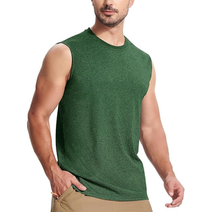 Camiseta sin mangas de gimnasio de alta calidad para hombre y mujer, ropa sin mangas con cuello redondo para correr, a granel, directo de fábrica - Product Image 1