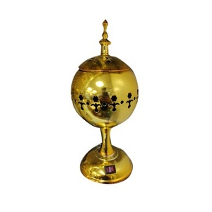 Classic Design <b>Oud</b> Burner Brass Gold Polished Incense Bakhoor Burner Customized Size Round Shape Dukhoon Burner - Product Image 2