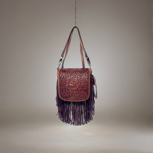 Elegante bolso bandolera de cuero genuino Vintage, bandolera vaquera de moda, cadena de mensajero inspirada en la moda occidental - Product Image 2