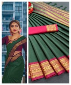 Vêtements de mariage saree en soie banarasi riche pour le festival Georgette Fashion-forward Wear Saree with Pearl and Tussle Detailing - Product Image 3