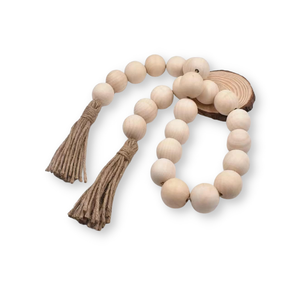 Vietnamien décoratif bois perle chaîne lien décor bois noeud sculpté à la main lien bois perle guirlande bouddha ornement - Product Image 3