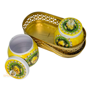 เหยือกผลไม้แห้งลายพิมพ์เหล็กพร้อมชุดตะกร้าของตกแต่งเทศกาลภาชนะบรรจุอาหารและของขวัญ - Product Image 3