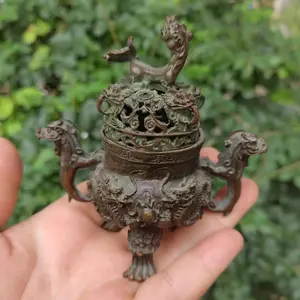 Brûleur d'encens en laiton rustique pour la maison et le bureau, décoration religieuse avec forme et taille personnalisées - Product Image 4