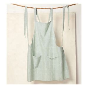 Bavoir de cuisine en coton réglable et mignon avec poches, services de logo personnalisé, cuisine, nettoyage, tablier pour femmes et hommes, tissu imperméable - Product Image 1