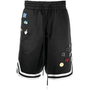 กางเกงขาสั้นผ้าฟลีซเล่นกีฬาแนวสตรีทสำหรับผู้ชายกางเกงขาสั้นผ้าโพลีเอสเตอร์/ ผ้าฝ้ายสองชั้นแบบลำลองแห้งเร็วออกแบบได้ตามต้องการ - Product Image 6