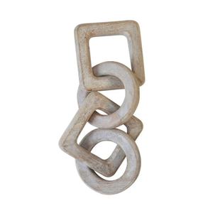 Cadena Decorativa de Madera Natural Pulida, Eslabones Rectangulares Pequeños, Decoración de Madera India para Mesa - Product Image 6