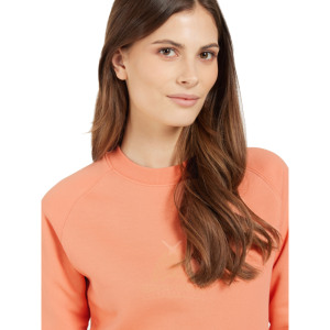Sweat-shirt en molleton 100% coton biologique à col rond pour femme, coupe ample, logo personnalisé sur le devant, ODM - Product Image 5