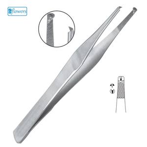 Fórceps de tejido de carril de acero Fuente de alimentación manual Fórceps de tejido de carril Instrumentos quirúrgicos Base Manipulación de tejido - Product Image 1