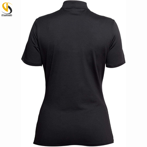 Venta caliente de manga corta transpirable colores negros camisas de equitación para mujeres cómodas tallas grandes equipos de equitación equina - Product Image 2