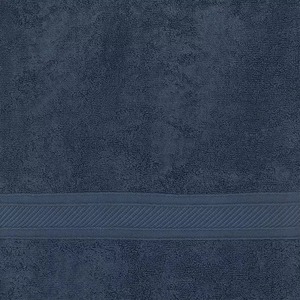 Serviette de bain en coton bleu marine, couleur unie, rectangulaire, moelleuse, tissée, pour usage domestique, adulte - Product Image 4