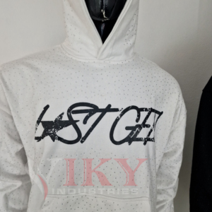 Sudadera con capucha para hombre con diamantes de imitación y logotipo personalizado para hombre, ropa de calle de Terry francés, Jersey de algodón 100% con cremallera, Sudadera con capucha de VIKY INDUSTR - Product Image 2
