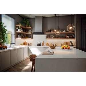 Custom Kitchen and Bathroom Vanity Tops Calacatta Quartz Natural Stone Countertops Carrara Calacata Hotel Project Prefab Cut - Product Image 1