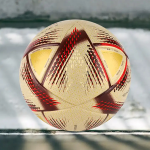 Ballon de football de qualité supérieure en cuir PU, taille 5, thermocollé, logo et design personnalisés, vente en gros - Product Image 3